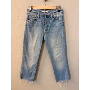 MOTHER Superior The Tomcat Bless‎ You Denim High Rise Ankle Crop Jeans Sz 27